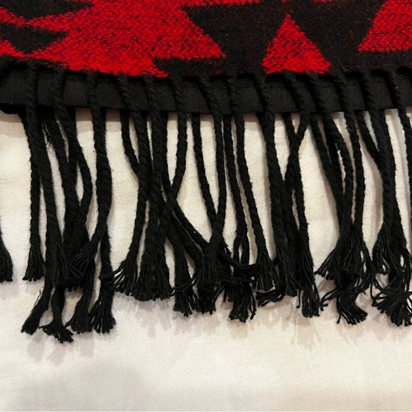 Vintage Faux Wool Southwestern Fringe Midi Skirt - Picture 12 of 14